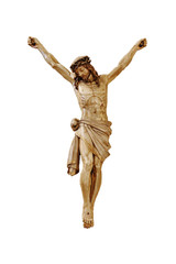 Jesus without cross isolated in white