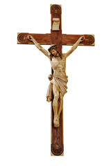 Jesus on the cross isolated in white
