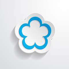 paper flower on the white background