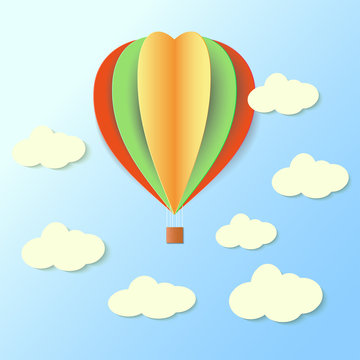 paper baloon in sky