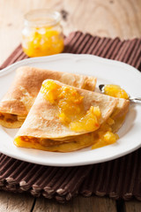 pancakes with orange marmalade