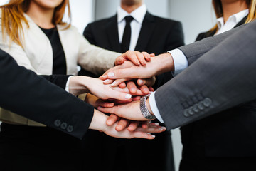 Business people joining hands