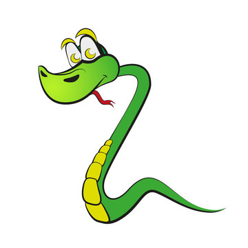 Snake in the form of number two