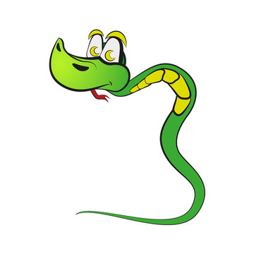 Snake in the form of number three