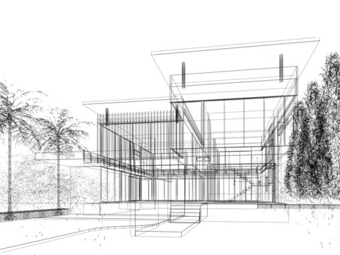 sketch design of house