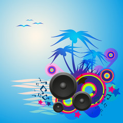 Night Disco Dance Tropical Music Flyer.