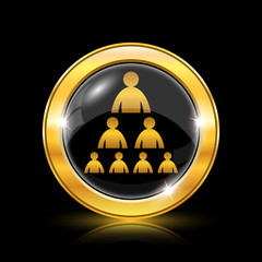 Fototapeta premium Organizational chart with people icon