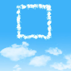 cloud icon with design on blue sky background