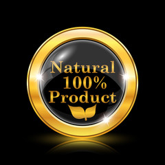 100 percent natural product icon