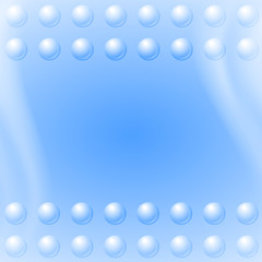 Bubbles on blue wave background