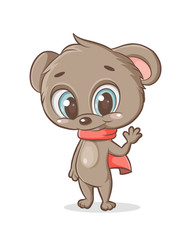 teddy bear with a scarf