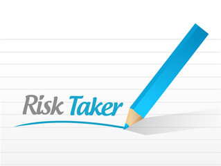 risk taker message illustration
