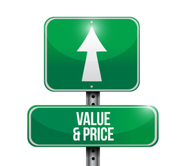value and price sign illustration design