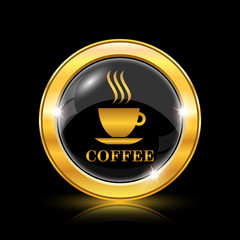 Obrazy na Szkle  Ikona filiżanki kawy