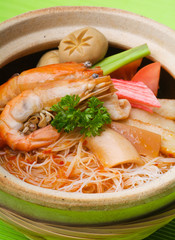 Rice Noodles sea food and Vegetables