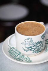 cup of coffee on background