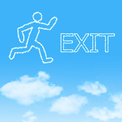 cloud icon with design on blue sky background