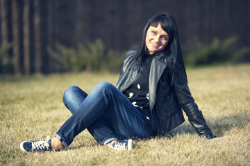 portrait of a girl in the park