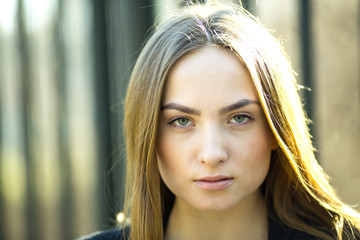 portrait of a girl in the park