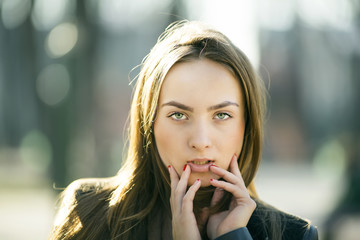 portrait of a girl in the park