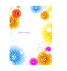 Multicolor flowers background