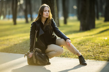 portrait of a girl in the park