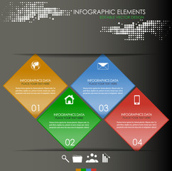 Modern infogrpahic option banner with place for your content