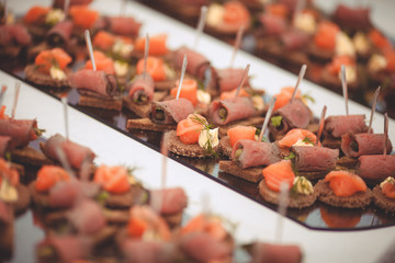 Wedding table. Decoration of table