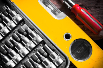 chrome vanadium wrench set, tool, detail