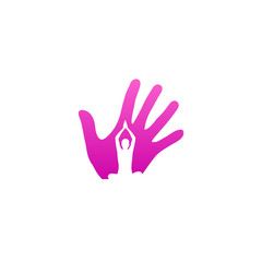 Fototapeta na wymiar Logo for yoga or fitness center