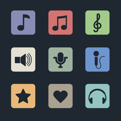 Music icons for app