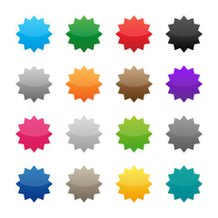 Blank colorful stickers