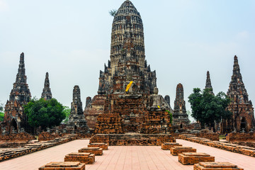 Temple wat Chaiwatthanaram of Ayuthaya Province Thailand