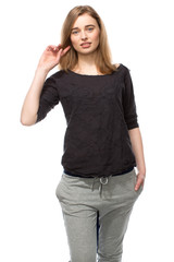 Fototapeta premium Beautiful relaxed young woman