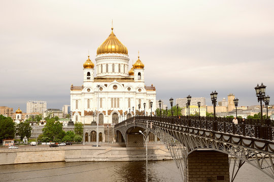 Cath&eacute;drale du christ-sauveur &agrave; Moscou