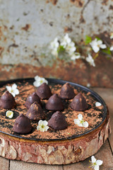 Delicious chocolate truffles