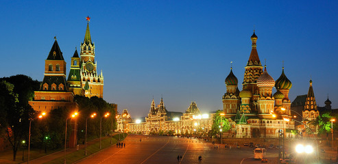 Fototapeta na wymiar La place rouge à Moscou