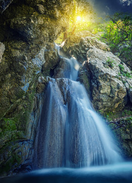 Fototapeta Surreal Tropical waterfall