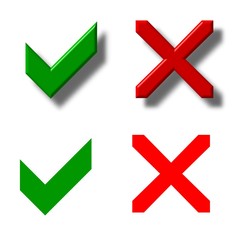 ja & nein - tick & cross