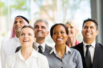 Obraz premium multicultural business group looking up