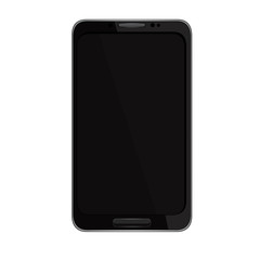 vector illustration of a mobile phone black. eps10