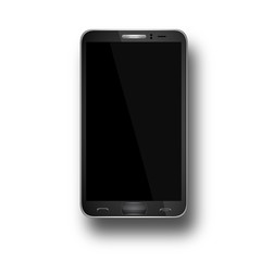 vector illustration of a mobile phone black