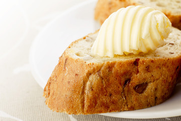 Butter on a bread