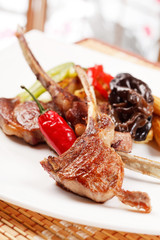 ribs with vegetables