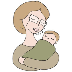 Woman Holding Baby