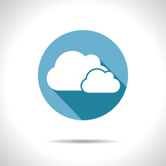 Vector two clouds icon. Eps10