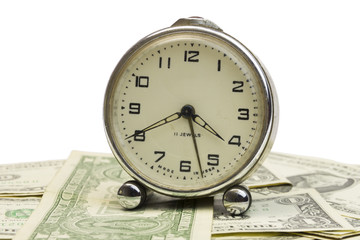 clock with money