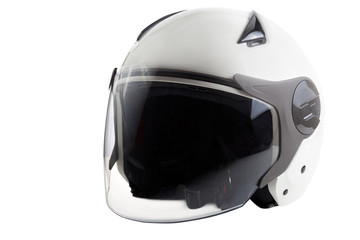 White modern scooter helmet