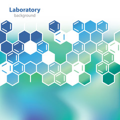 Abstract sea-green medical laboratory background.