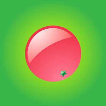 Grapefruit on green background